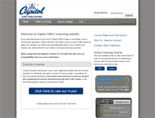 Tablet Screenshot of capitolcmglicensing.com